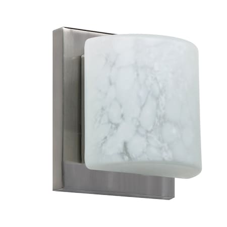 Besa Lighting Paolo Mini Sconce, Carrera, Satin Nickel Finish, 1x5W LED 1WS-787319-LED-SN